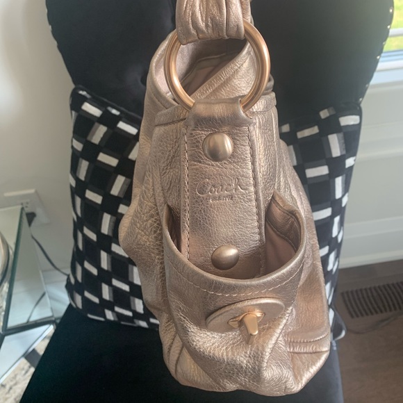 Coach Zoe Metallic Gold bag - medium - Picture 3 of 12
